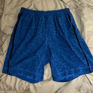 Heathered blue Lulu lemon run response shorts